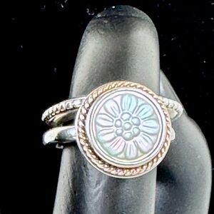 Elegant Silver Floral Ring